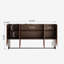 Buffet artistique 3D Wave, plateau autocollant en marbre, style américain antique pour rangement dans la salle à manger avec autocollant, utilisation multi-scénario, style et métal