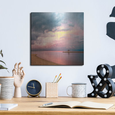  «Walking On The Beach» par Dirk Wustenhagen, art mural en métal, 12 po x 12 po