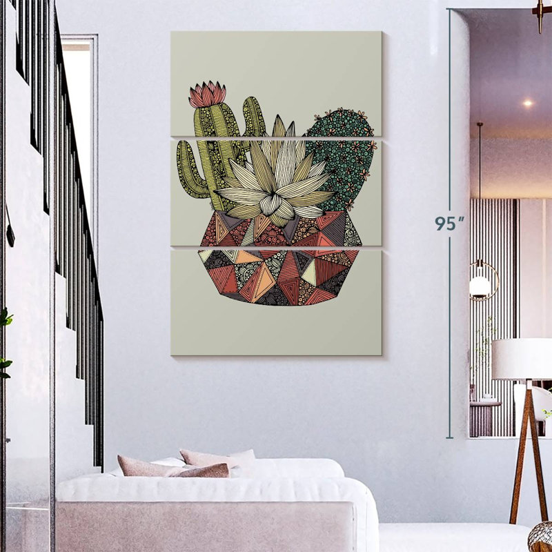 Harnek Geometric Cactus, 74" H x 48" W