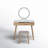 Rowell Vanity Table Set with 3 Modes Adjustable Brightness Mirror and Free Make-up Organizer