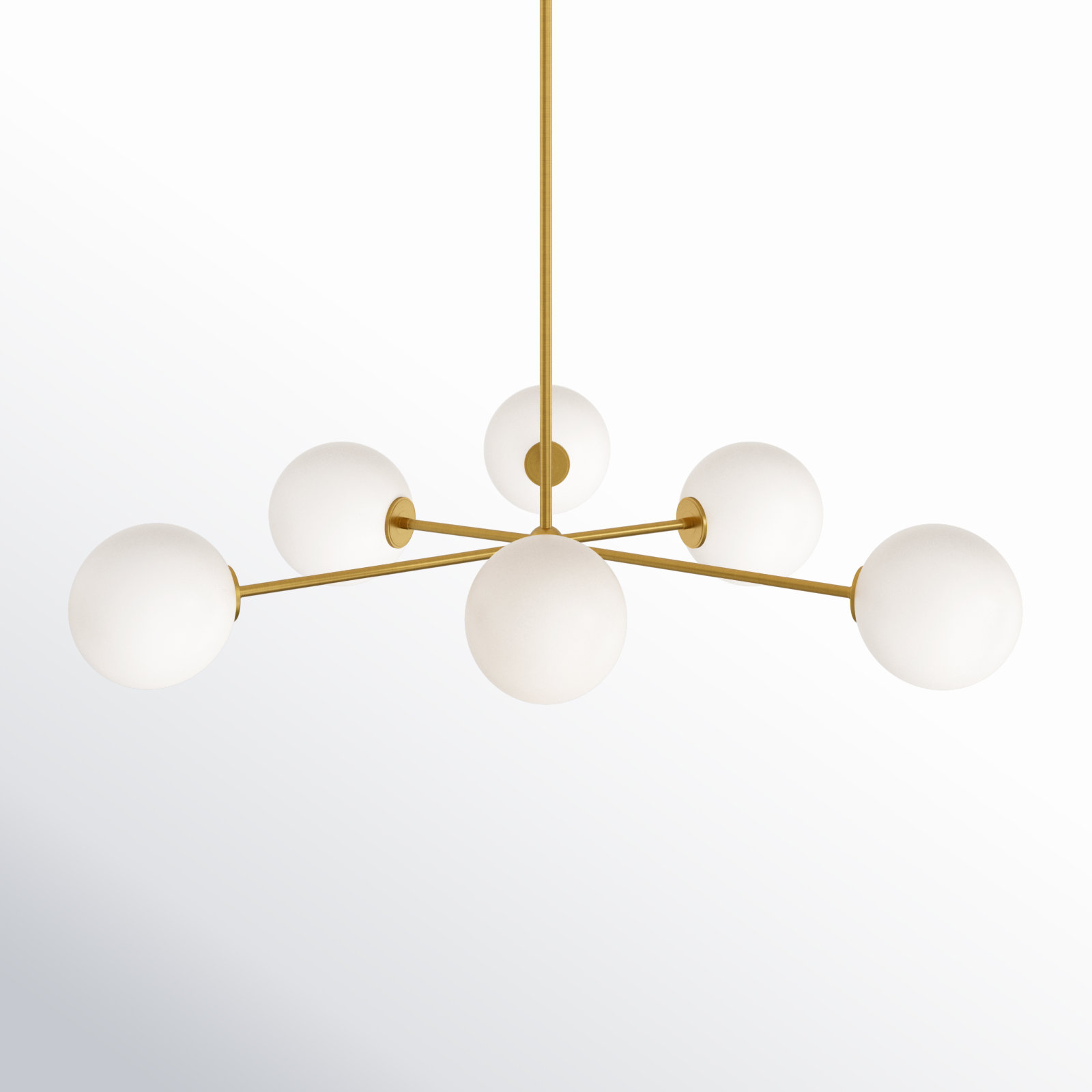 Luanda 6-Light Chandelier, Aged Gold