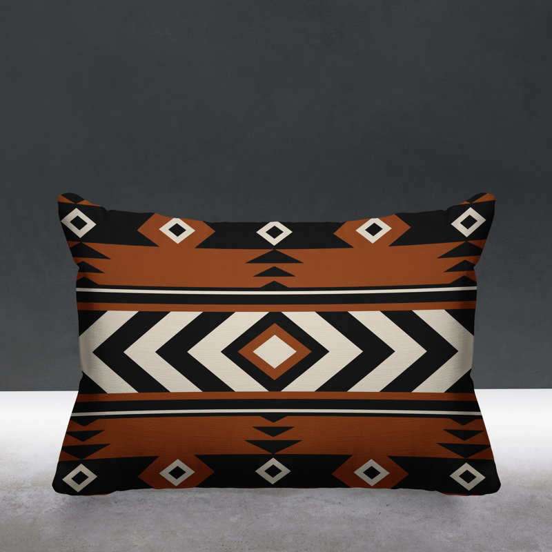 Coussin intérieur / extérieur Fika Southwestern, Orange