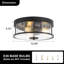 Plafonnier de ferme moderne encastré 3 lumières en verre grainé-1588220119