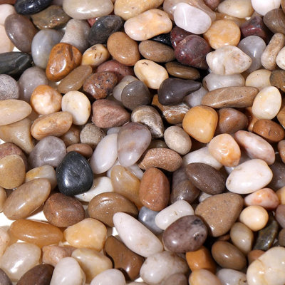 5Lb Pebbles, 3/8 Inch Small Pebbles For Indoor Plants, Aquariums, Bamboo, Succulent, Vase, Outdoor Landscaping, Decorative Polished Plant Rocks For Pots Indoor, Mixed Colour