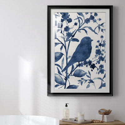 " Bluebird Silhouette I " Painting Print