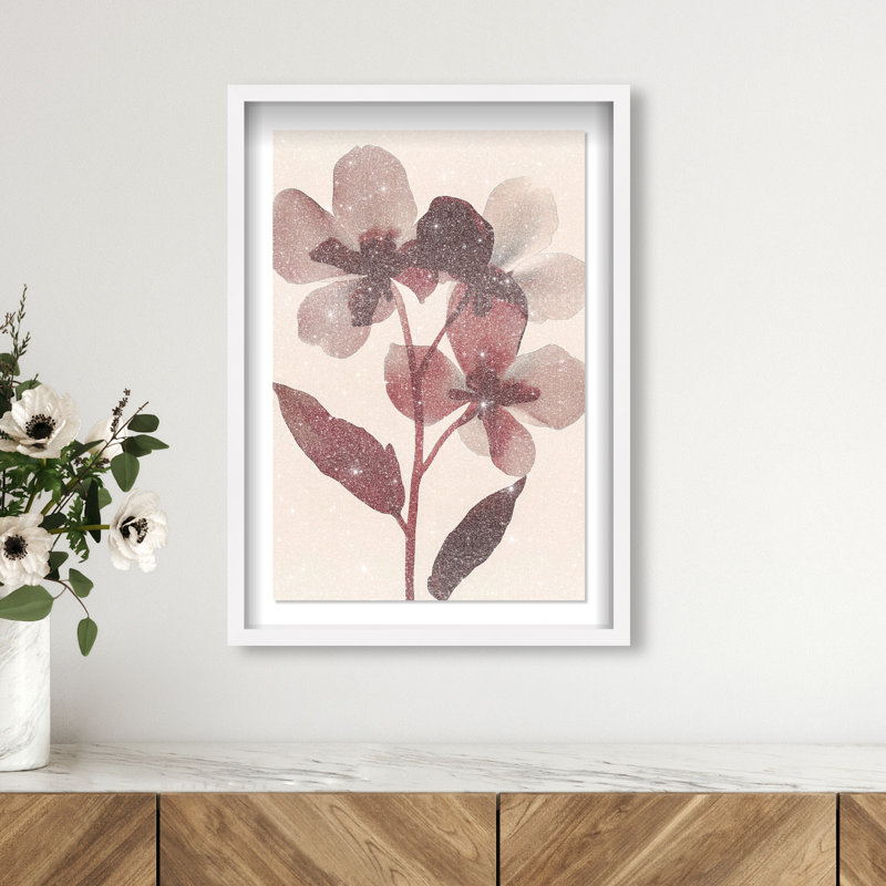 Crimson Coastline II Shadowbox Abstract Print by Oliver Gal, Black Frame, 10 x 15, 25.5"H x 17.5"W, White Frame