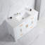 Ensemble de meuble-lavabo 48 po avec lavabo en céramique, armoire de rangement abondante, 4 portes à fermeture douce et 4 tiroirs-93659915