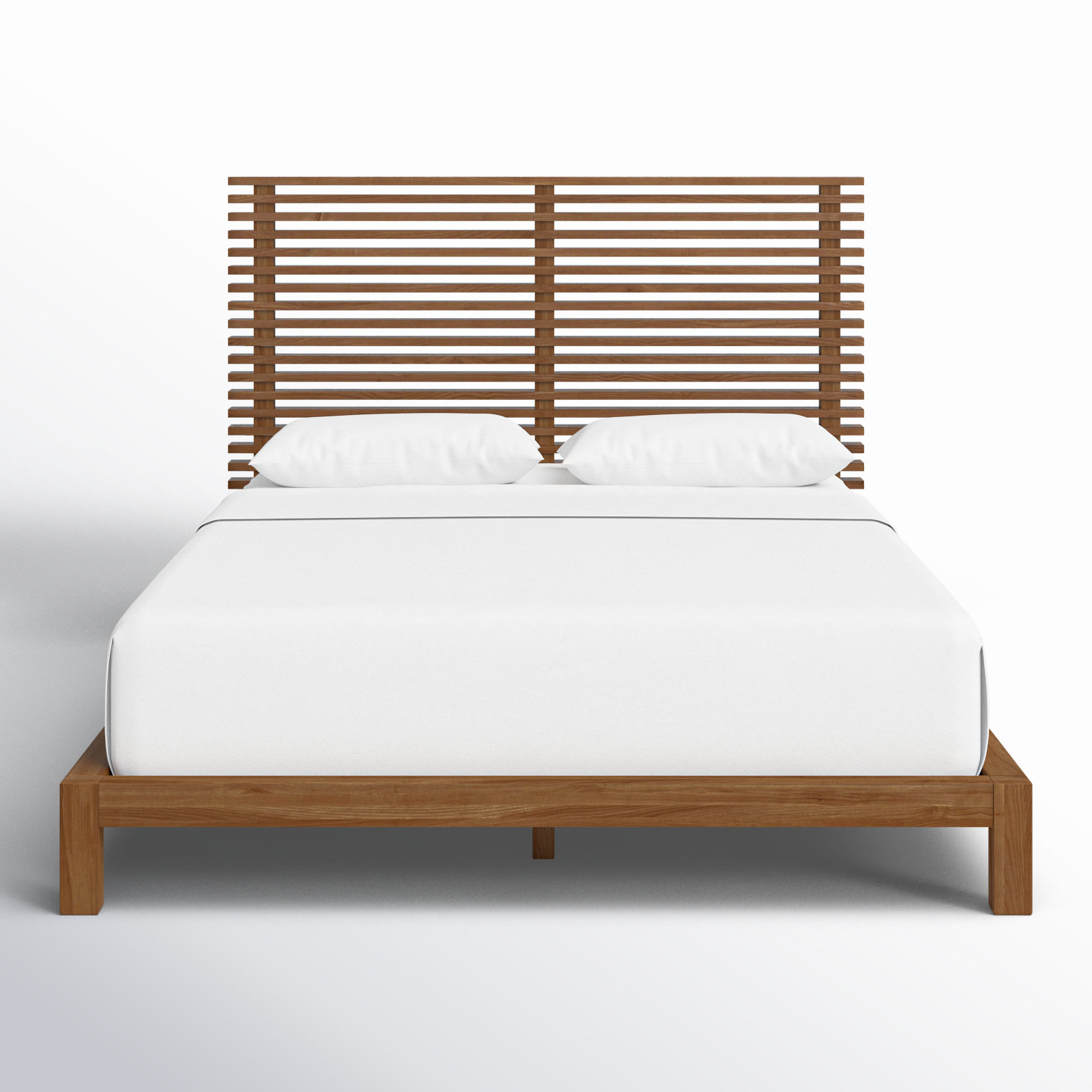 Finnian Solid Wood Bed, Full / Double, Walnut