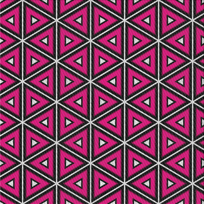 Tapis mauve à motif géométrique Deandra, Carré 6 pi
