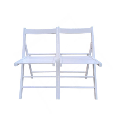 FOLDING CHAIR-2/S, FOLDABLE STYLE -WHITE