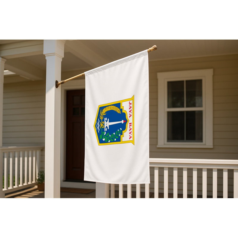Drapeau de la ville de Jakarta — Drapeau extérieur, 24" H x 36" W