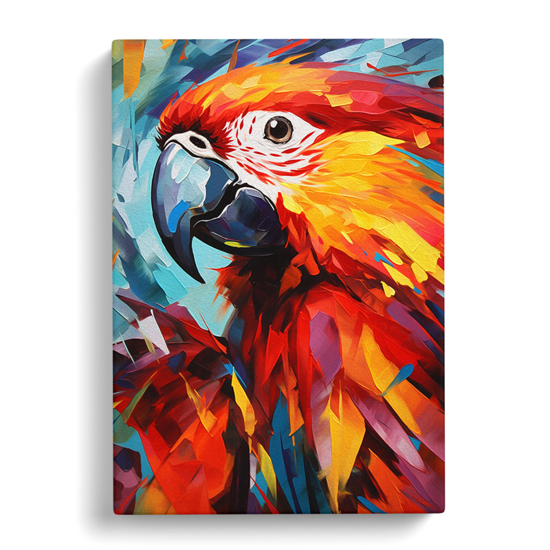 Parrot Abstract No.2 - Wrapped Canvas, 76cm H x 50cm W x 3cm D