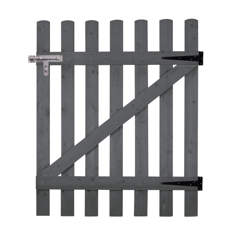 Caskey Garden Wood Fence Gate with Latch, 90cm H x 90cm W x 1.5cm D