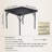 Mahjong Table 4 Player Folding Card Table & 4 Cup Holders Chip Trays Black