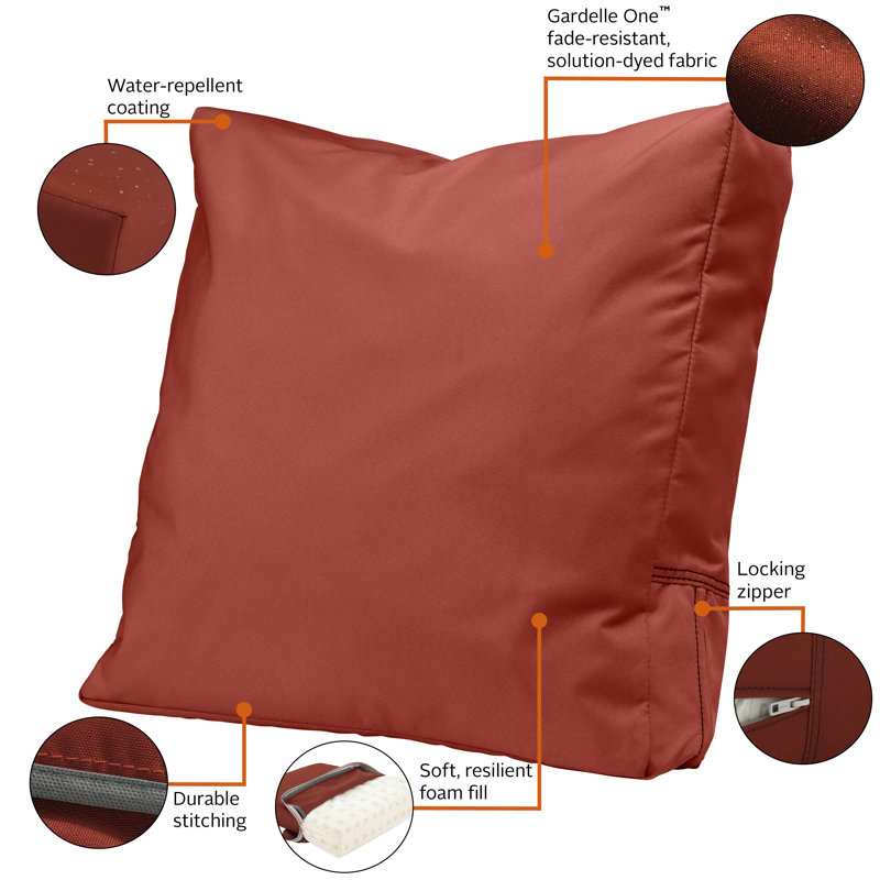Ravenna Outdoor 4'' Back Cushion, 21" H x 20" W x 4" D, Spice