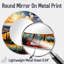 Italie, Toscane Vineyard V - miroir d'Italie, miroir mural rond traditionnel unique, impression d'art en métal-99619983