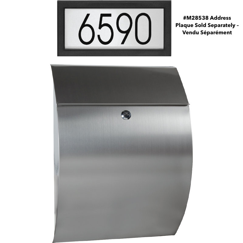 Steel Wall Mounted Mailbox, Stainless steel