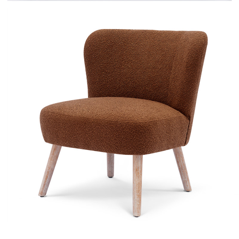 Fauteuil de chambre de 25,5 po Breann, Mélange de polyester rouille et orange