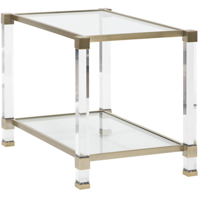 New Field By Thom Filicia Glass End Table