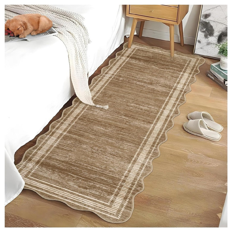 Tapis de couloir 2 x 6 pi Tapis de couloir de cuisine moderne Tapis de couloir de cuisine lavable Tapis antidérapant antidérapant pour salon, chambre à coucher, salle à manger, émail