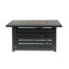 Foyer rectangulaire en fer de 30 000 UBT avec couvercle de réservoir à l'intérieur - l 45,00 po x P 42,00 po x H 24,16 po, noir, facile à assembler