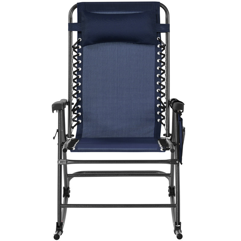 Outdoor Lounge Chair, Navy Blue