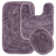 Billy-Dean Nylon 3 Piece Bath Rug Set with Non-Slip Backing