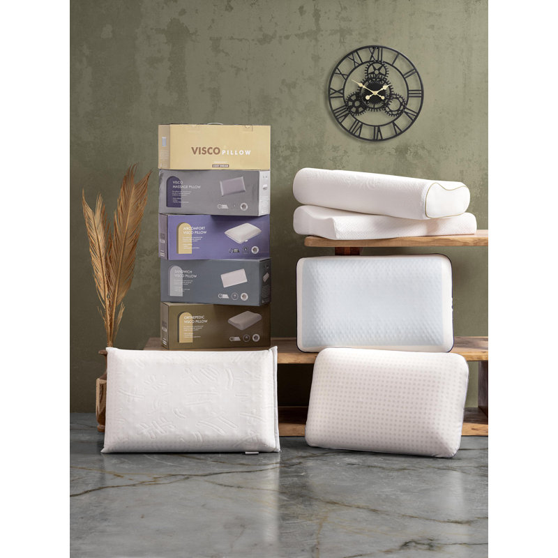 Memory Foam Medium Pillow, 16" x 24"
