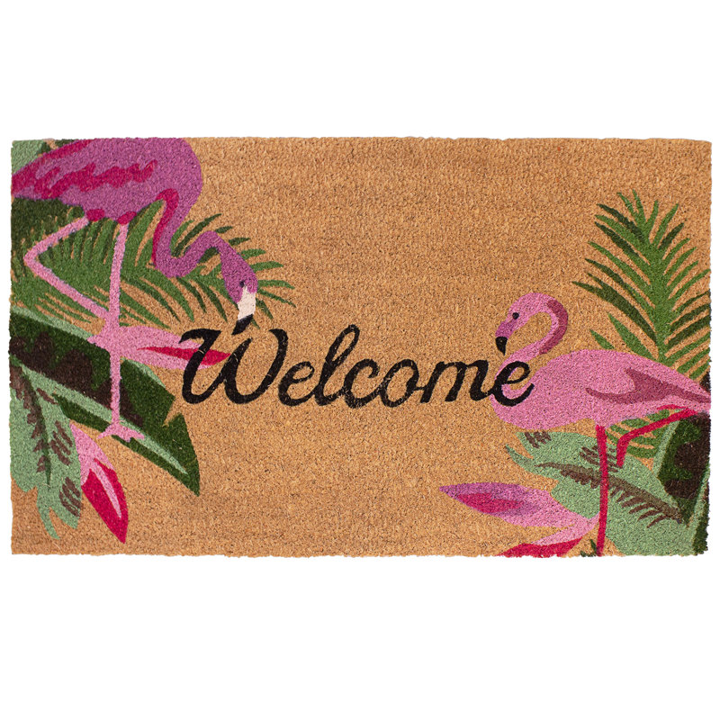 Cular Non-Slip Floral Outdoor Doormat