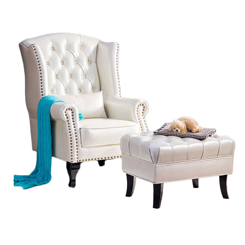 Élégant fauteuil inclinable en similicuir, Similicuir beige