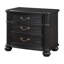 Table de chevet 3 tiroirs noire