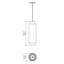 Luminaire suspendu cylindrique à 1 lumière-99902296-99902301