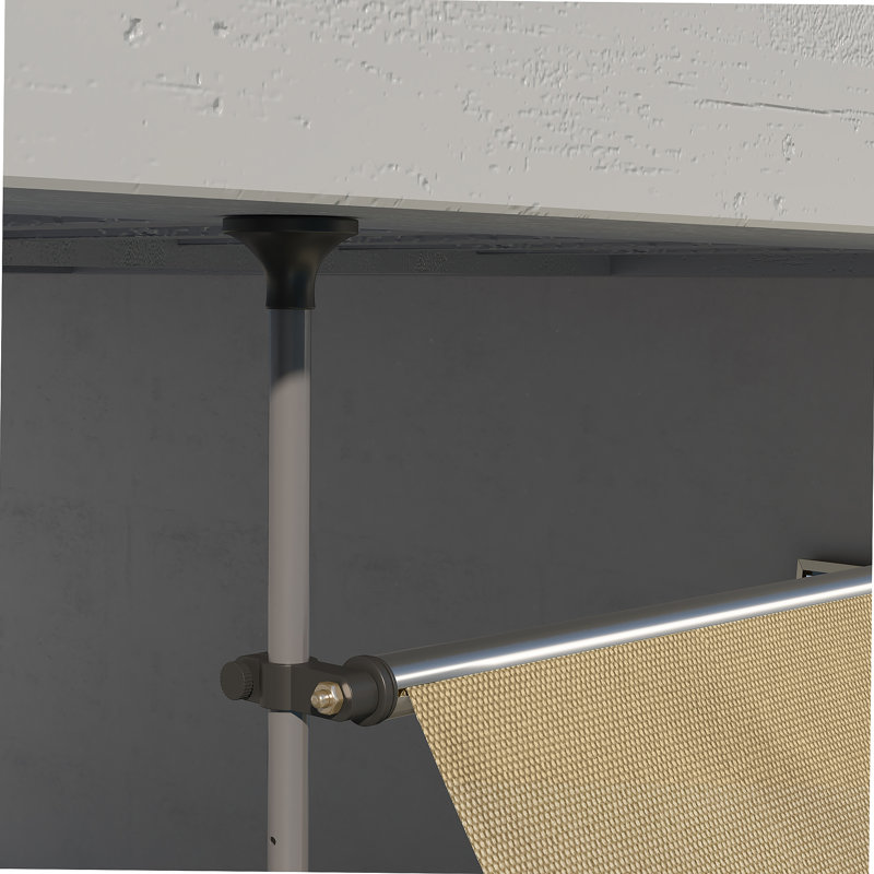 Auvent de patio rétractable polyvalent pour le confort et la protection en plein air, 118" H x 118" W x 47.3" D, Beige