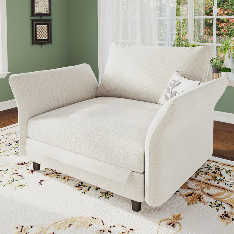 60'' Modern Chenille Modular Armchairs (Set Of 2), Beige