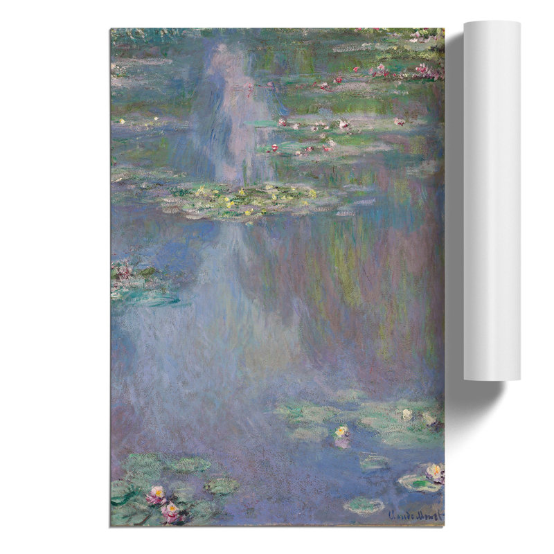 Water Lilies Lily Pond by Claude Monet - Frameless Print, 59cm H x 42cm W x 0.1cm D