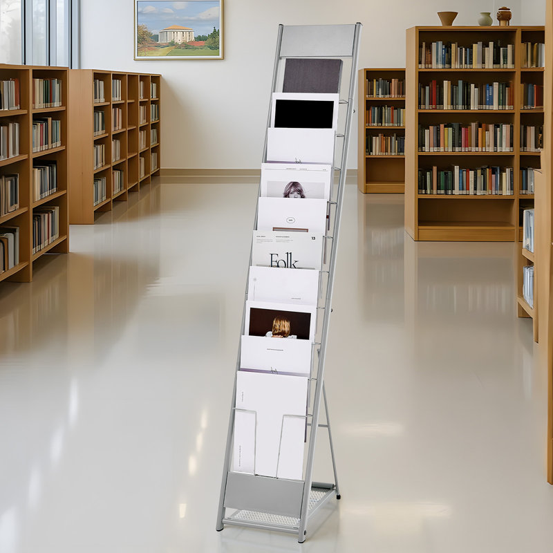 Steel Free Standing Magazine Rack