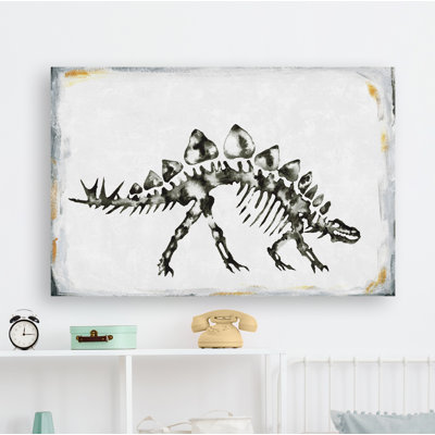 Dinosaur Fossil Print on Wrapped Canvas