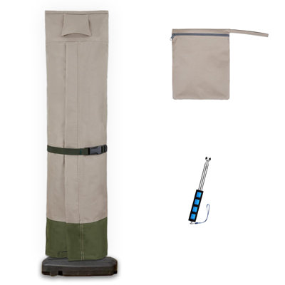 Patio Cantilever Umbrella Cover For 9-13 Ft Umbrellas, 600D Water-Resistant UV & Fade Resistant Cover Fits Round / Square Outdoor Garden Offset Paraso by Arlmont & Co.