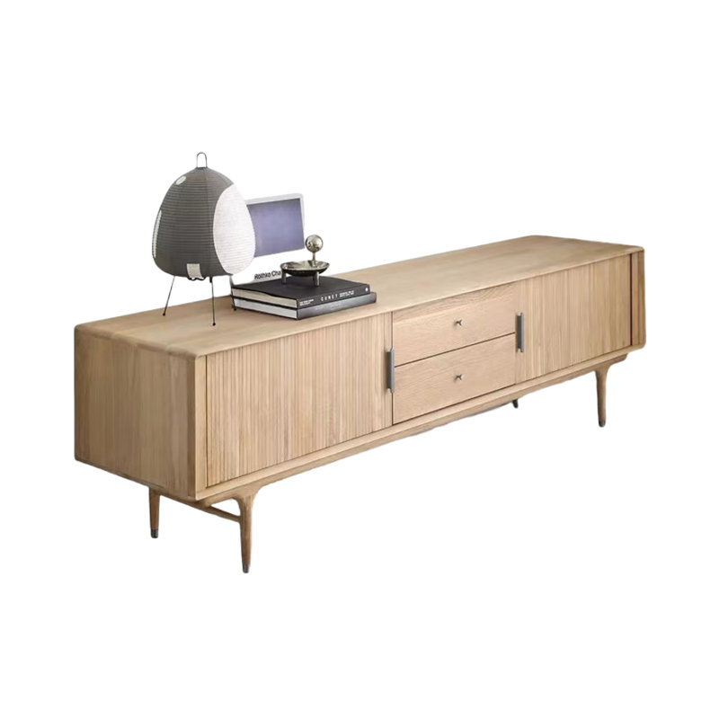 Crédence de rangement vintage en bois massif l 78,7 po, Brun orangé, L 78,7 po x P 17,7 po x H 22,8 po
