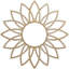 Médaillon de plafond en bois de marguerite 32 po x H 11 1/8 po x P 1/4 po-59356300-59356316