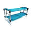 Disc-O-Bed Youth Double Cot Kid-O-Bunk w/ 200 Pound Capacity & Carry Bags, Teal-29965025