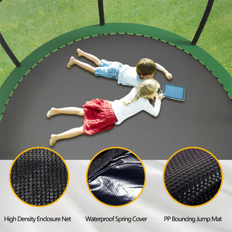 Solid  Trampoline with with Ladder ,Shoe Bag