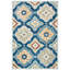 Tapis bleu marine en laine touffeté à la main Deacon-782199966