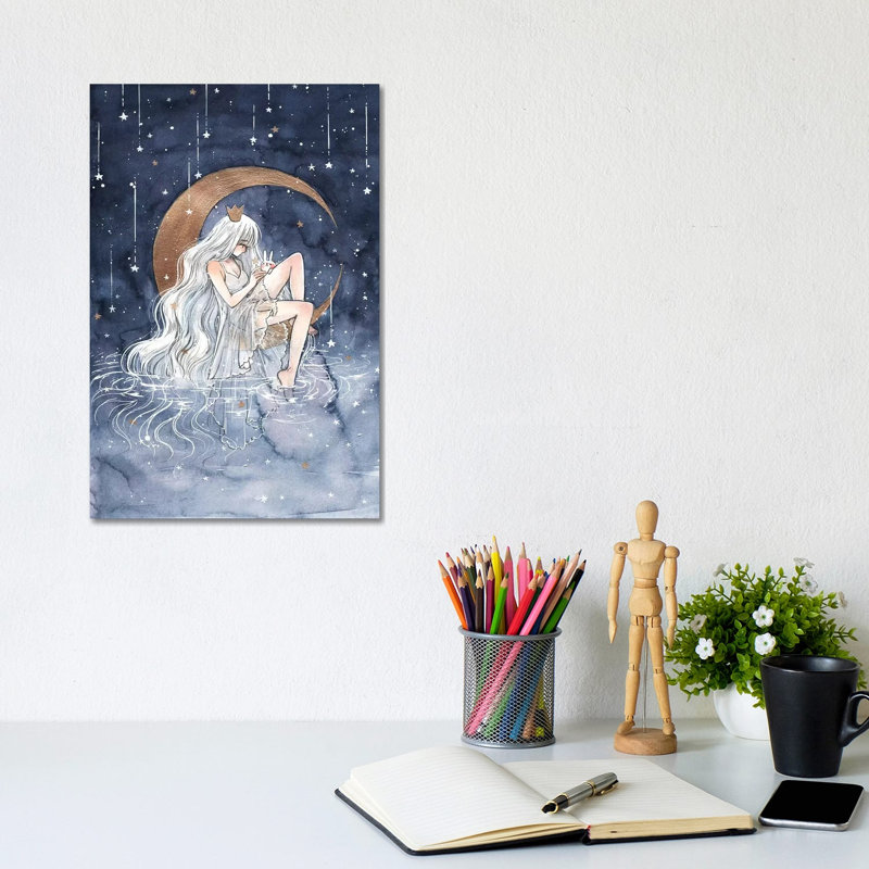 La Lune 1 Piece Wrapped Canvas Painting, 20.32 cm H x 30.48 cm W