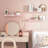 Floating Shelves, 3 Pcs, Pink/white