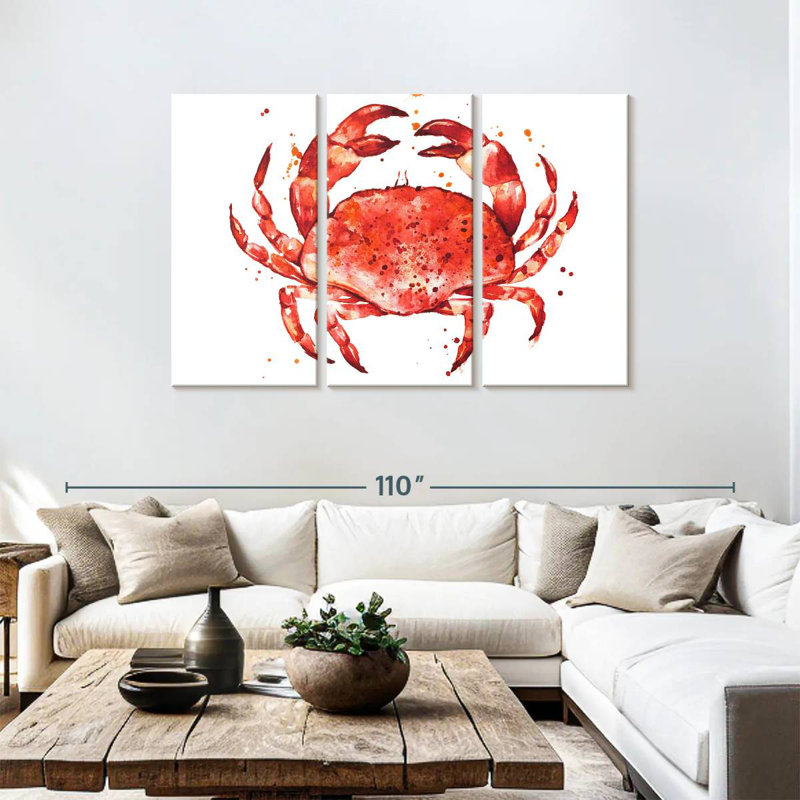 Brampt Cooked Red Crab, 48" H x 74" W