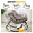 Light Gray Egg Rocking Chair With Ottoman-879665506