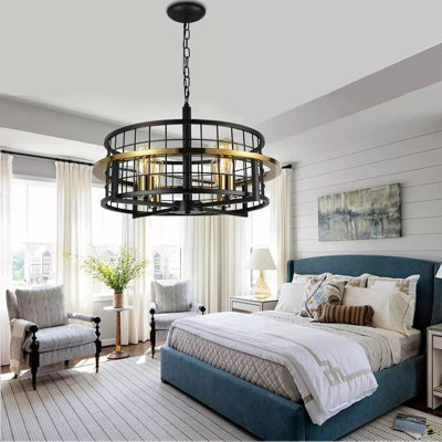 Luminaire suspendu cage pour ferme, salon de chambre à coucher