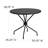 Chanea 35.25'' Round Indoor-Outdoor Steel Patio Table Set with 4 Round Back Chairs-798996351