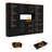 78.7'' H x 110 '' W Combination Bookcase Display Cabinet With Glass Doors & LED Lights-281586626